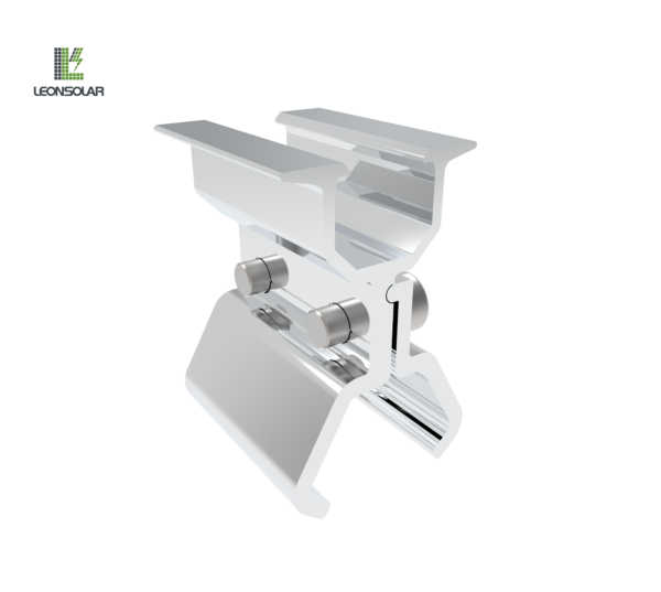 Rail-less clamps made of aluminum alloy for installing solar panels on metal roofs