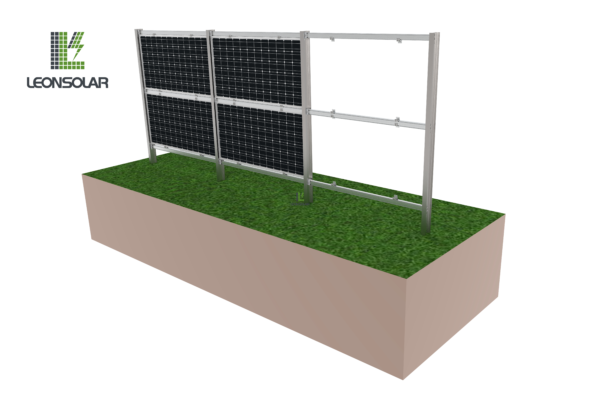 The Vertical Ground PV System is designed for vertical installation on the ground, particularly suitable for cold regions with heavy snowfall to facilitate efficient solar energy generation while minimizing snow coverage and ensuring durability.